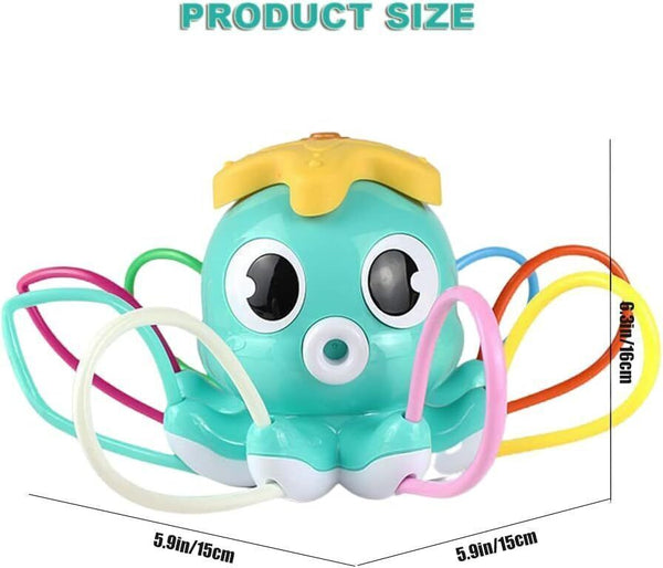 YEIBOBO Outdoor Octopus Sprinkler - Blue Water Spray Toy for Kids 3+