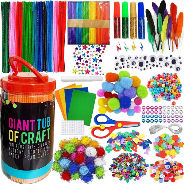 MOISO Arts & Crafts Supplies for Kids - Creative Kit with Idea Book