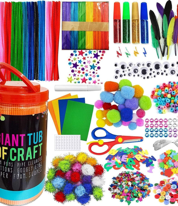 MOISO Arts & Crafts Supplies for Kids - Creative Kit with Idea Book