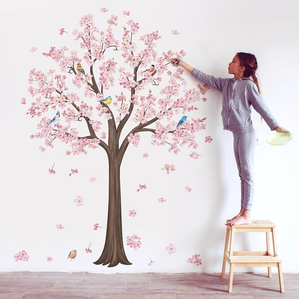 Large Cherry Blossom Wall Stickers   Pink Flower Tree Branch Decals, Decalmile