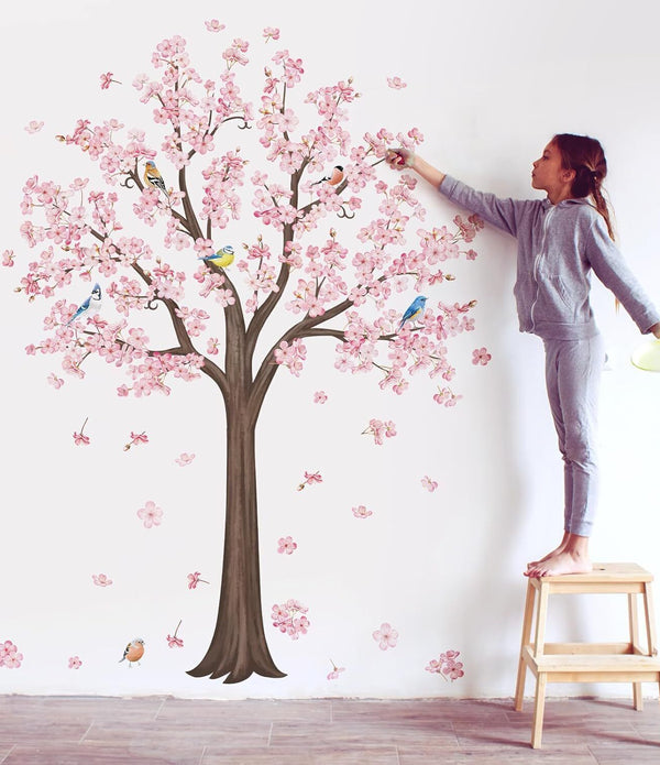 Large Cherry Blossom Wall Stickers   Pink Flower Tree Branch Decals, Decalmile