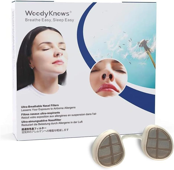 WoodyKnows Ultra-Breathable Nasal Filters � Round Trial Pack 4 Pack