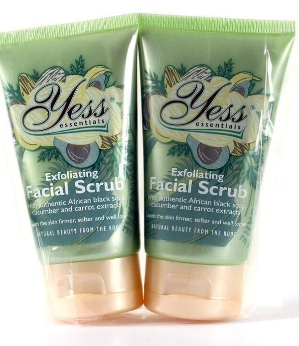 Yess Essentials Exfoliating Facial Scrub 75ml - Pack of 2, Gentle Exfoliation