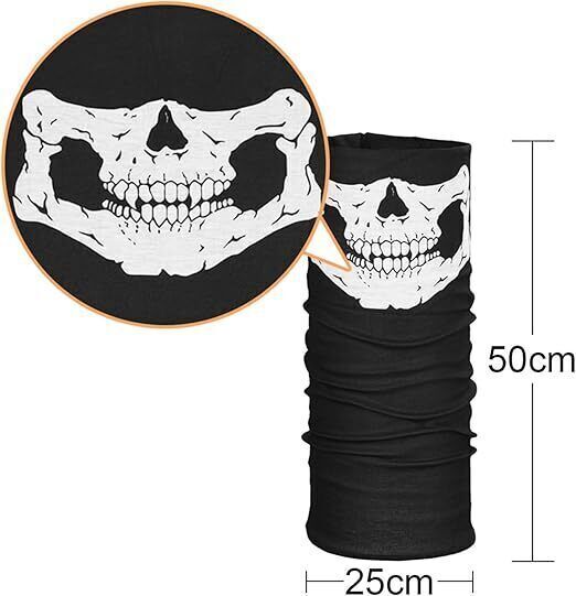 Tatuo Skeleton Gloves & Skull Mask, Ghost Bones for Halloween Costume Party