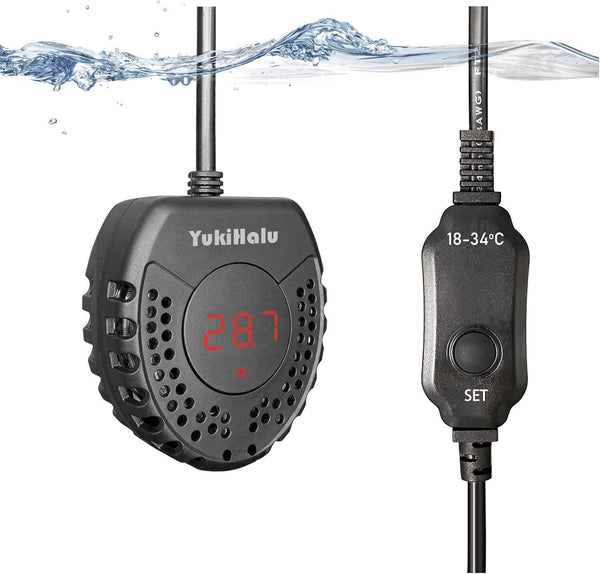 YukiHalu Small Submersible Aquarium Heater 50W - Built-in Thermometer