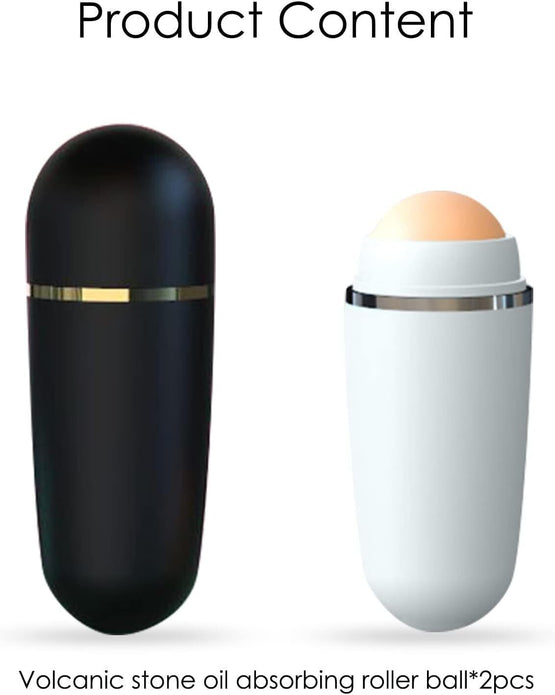 Modloan Volcanic Oil Absorbing Roller 2-Pack, Reusable Facial Skincare Tools
