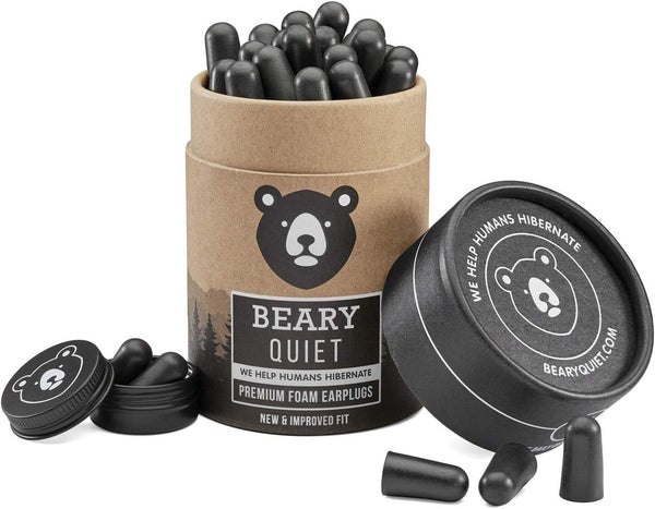 Beary Quiet Foam Ear Plugs for Sleeping and Noise Cancelling, 30 Pairs