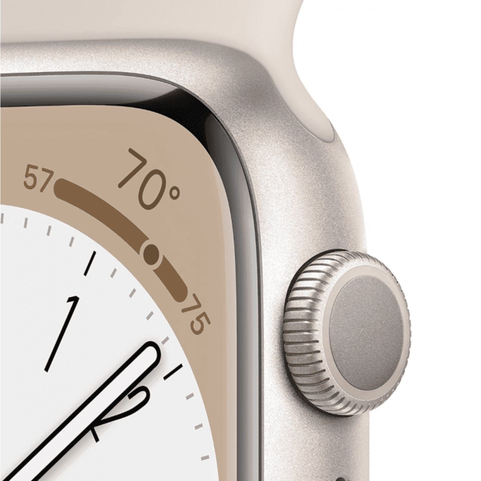 Apple Watch Series 8 (GPS, 41mm) Starlight Aluminium Case + Starlight Strap