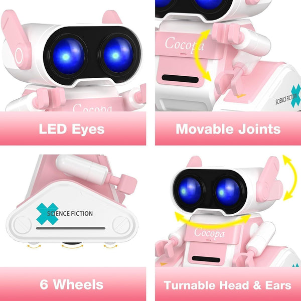 Cocopa Robot Toys, Rechargeable Remote Control Robot Toys, Kids RC Robots