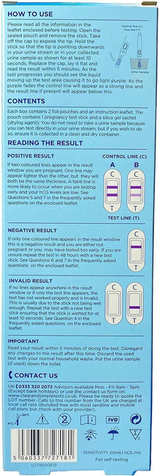 2 x Pregnancy Tests -  Early Family Planning Urine Test Over 99% Accurate