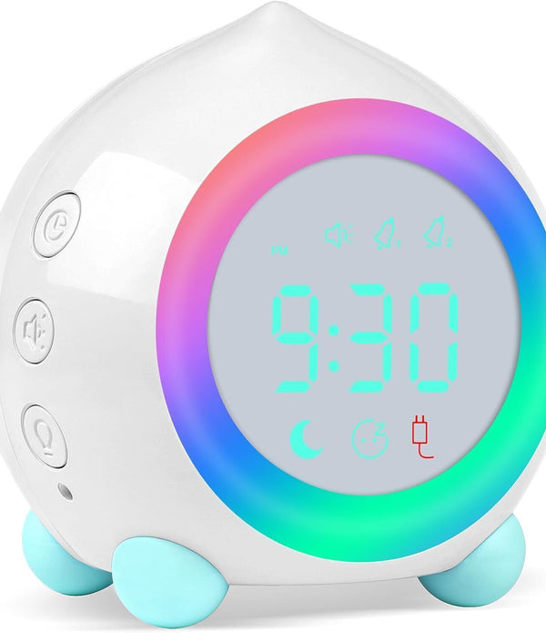 Ayybboo Digital Alarm Clock - LED Wake Light, White