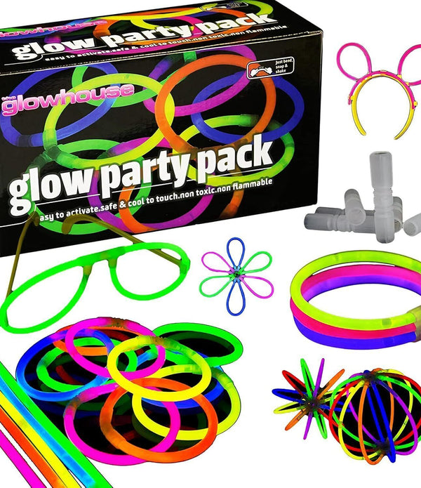 Huge Glow Stick Party Pack - 220 pcs, Glowhouse UK, Necklaces, Bracelets, Balls