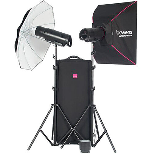 Bowens BW5350 Kit of 2 XMS500 Flashes & Accessories - **SEE NOTES**