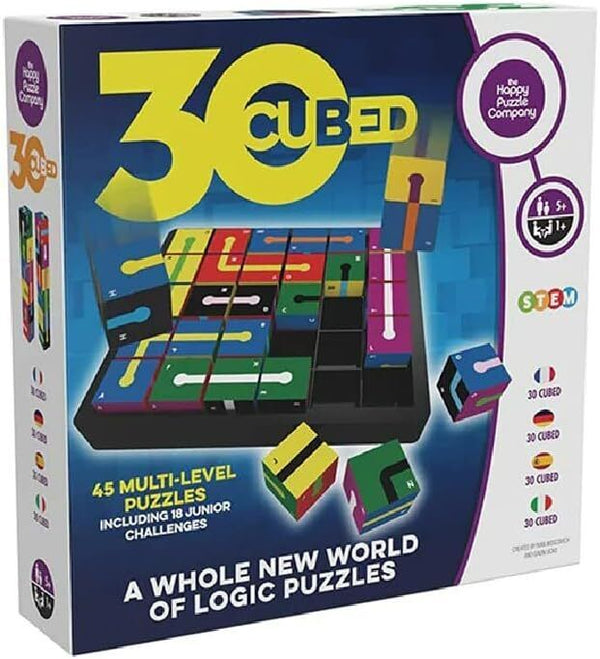 30 Cubed Puzzle Game Happy Puzzle Co Family Board Logic STEM Kids Ages 6+ Fun