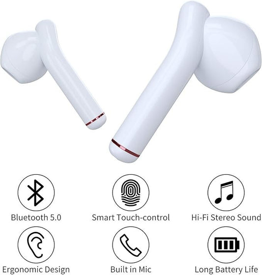 Tusueygt Bluetooth 5.0 Wireless Earbuds TWS IPX6, 25H Playtime + Charging Case