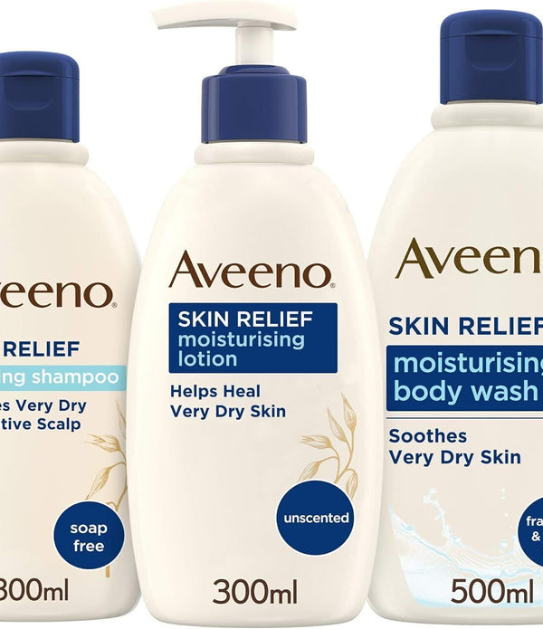 Aveeno Skin Relief Regime Bundle: Body Wash, Lotion & Shampoo (3 Count)