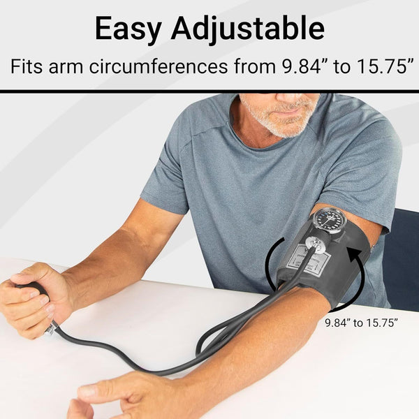 Vive Precision Aneroid Sphygmomanometer Manual Blood Pressure Cuff and Case