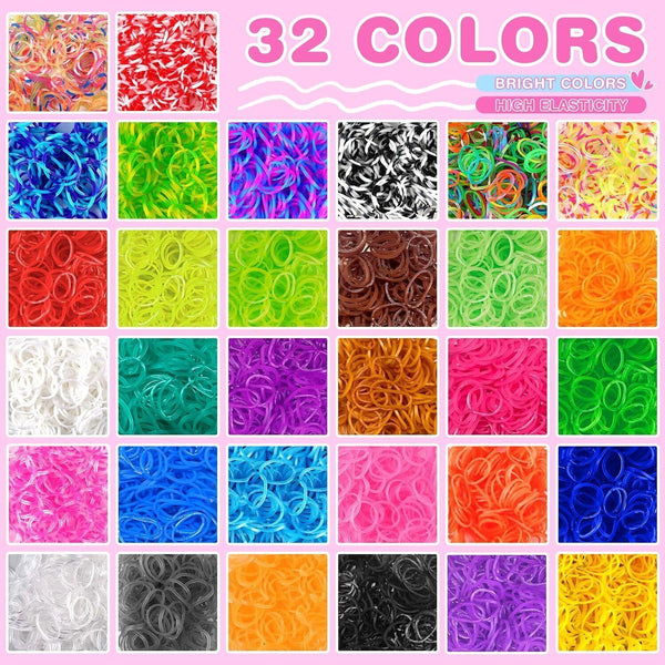 Ucradle 11648pcs Loom Bands Kit - DIY Bracelet Making Kit for Kids