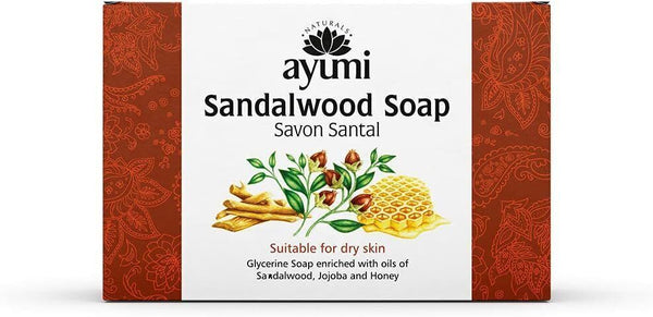 Ayumi Sandalwood & Jojoba Bar Soap Suitable for Dry Skin 100g With Honey