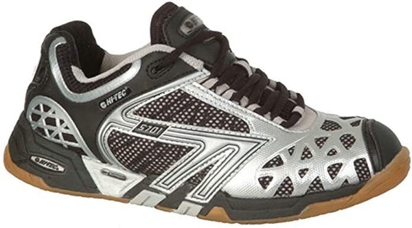 Hi-Tec Men's Sport Trainers Indoor Court Shoes  - UK Size 7 - Silver/ Dark Grey