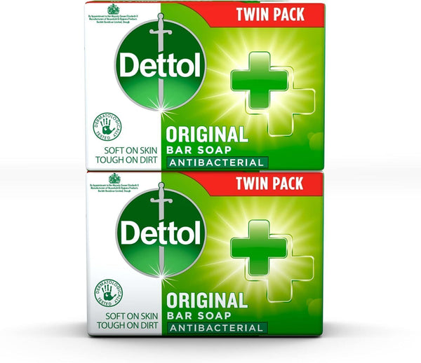 2 x Dettol Bar Soap Antibacterial Original Soap Anti Bacterial Hand Wash 100g