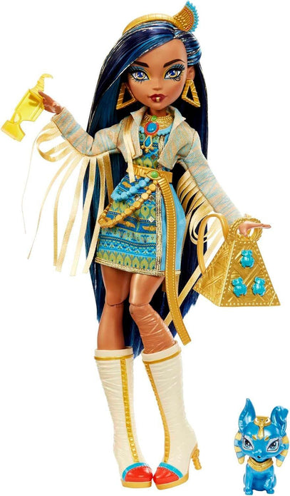 Monster High Cleo De Nile - with Accessories and Pet Dog - Posable Fashion Doll