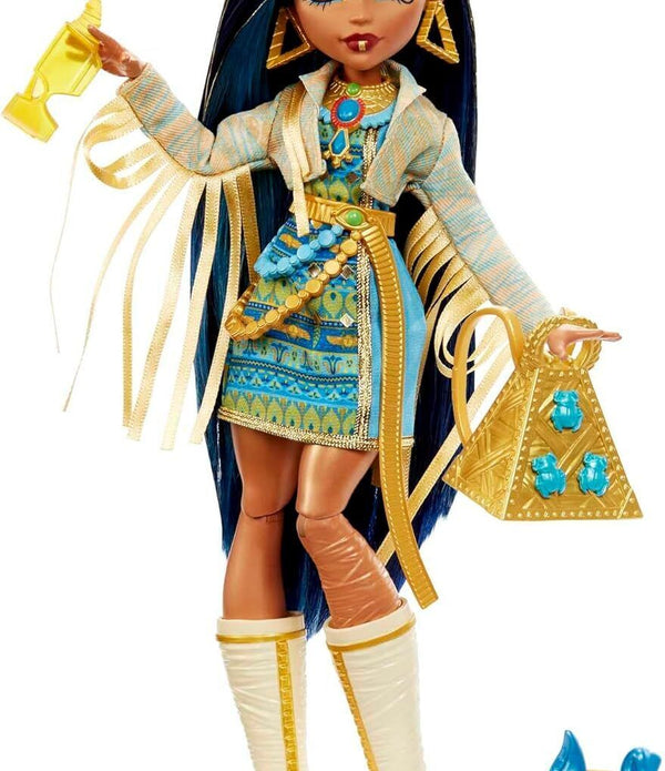Monster High Cleo De Nile - with Accessories and Pet Dog - Posable Fashion Doll