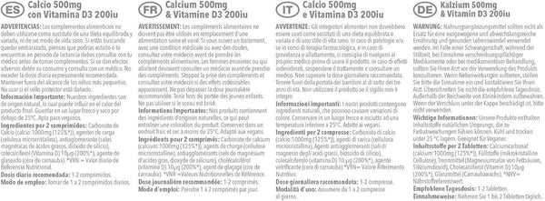 Calcium 500mg with Vitamin D3 Supports Strong Bones & Healthy Teeth 360 Tablets