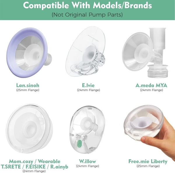 LOZAEVE 18mm Silicone Flange Insert for Lansinoh & Spectra Breast Pumps