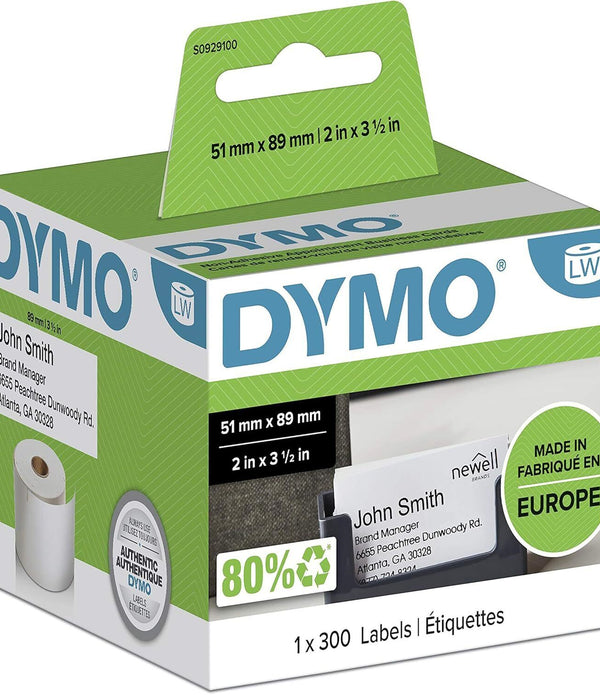 DYMO S0929100 Appointment/Name Badge Cards 51x89mm Non-Adhesive