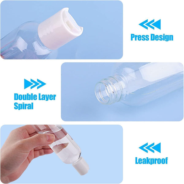 8-Pack 100ml Travel Bottles with Funnels & Color Labels