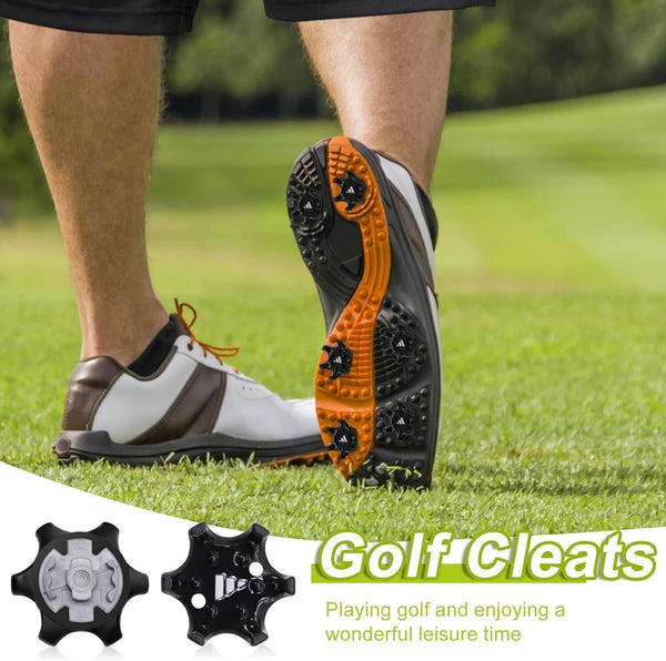 Golf Shoe Spikes 12pcs (Black), Replacement Kit for Traction & Comfort