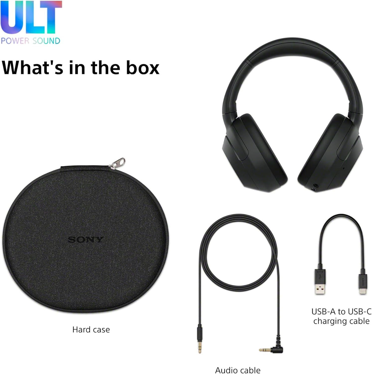 SONY ULT Wear Wireless Bluetooth Noise-Cancelling Headphones Black Over-Ear