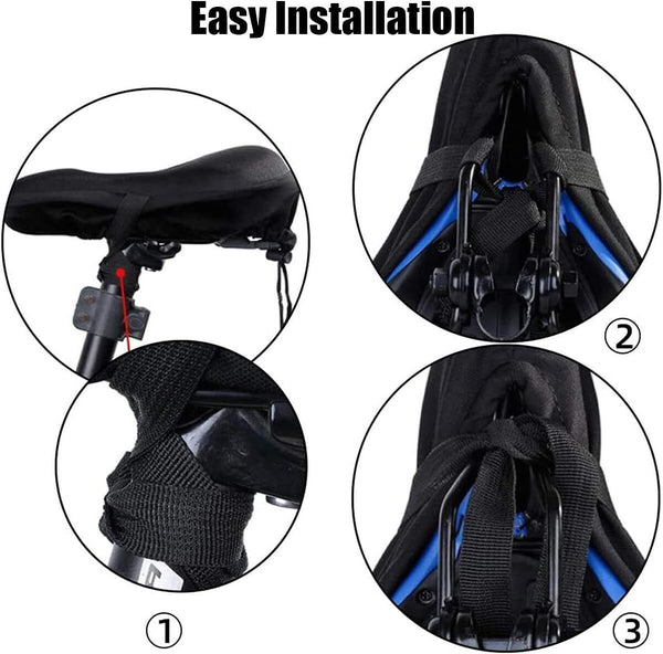 YHT Extra Soft Gel Bike Seat Cover  Water & Dust Resistant with Memory Foam