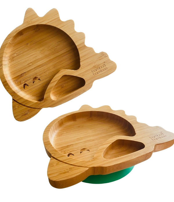 bamboo bamboo Dinosaur Baby Plate– Kids and Toddler Suction Cup Bamboo Plate 