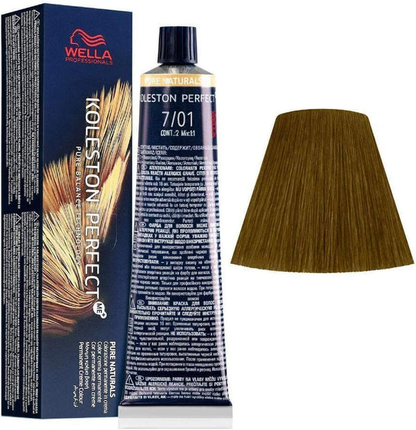 WELLA 7/01 Koleston Perfect ME+ Hair Colouring, 60 ml