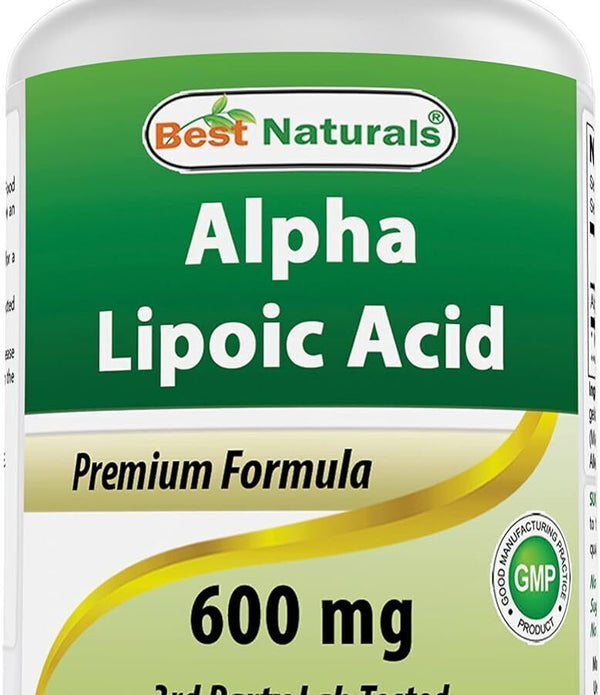 Alpha Lipoic Acid 600mg, 120 Capsules - Powerful Antioxidant Supplement