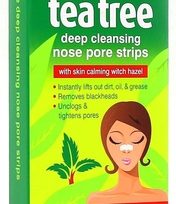 6 PACK Beauty Formulas Tea Tree Nose Pore Strips Strips Deep Clean