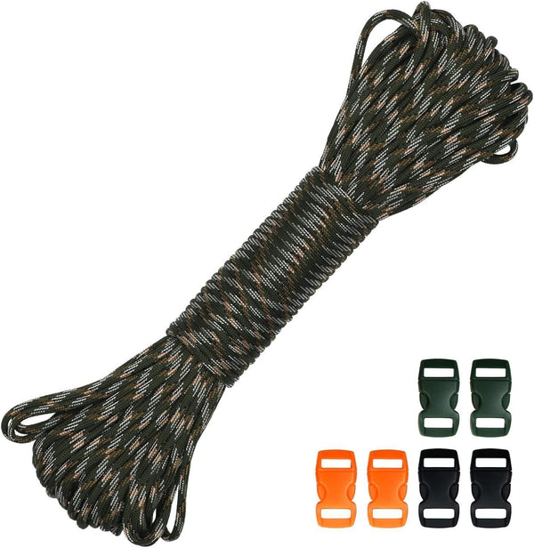 30M 550lb 4mm Heavy Duty 7-Strand Paracord Rope Camouflage 30M