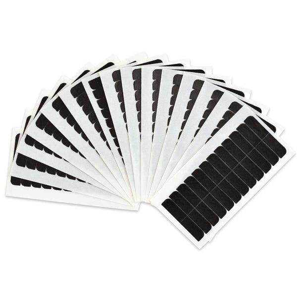 180 Pcs Black Hair Extension Tape Tabs - Double-Sided, 0.8cm