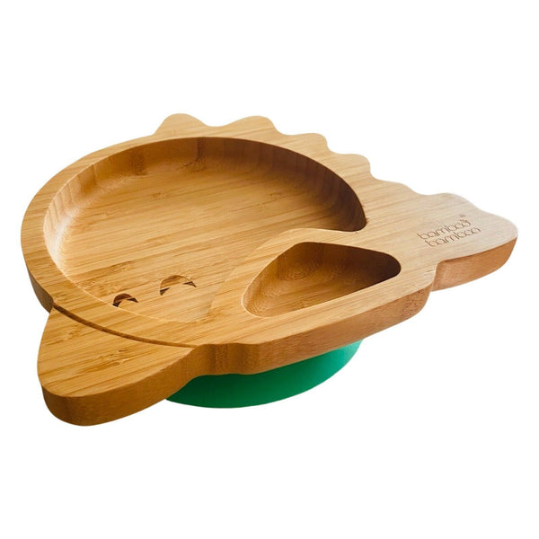 bamboo bamboo Dinosaur Baby Plate– Kids and Toddler Suction Cup Bamboo Plate 