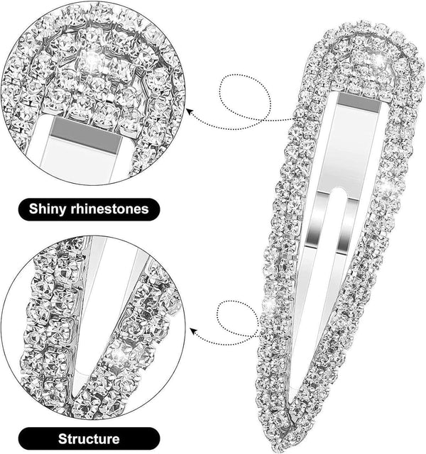 16 Womens  and Girls Rhinestone Crystal Buckle Hair Clips