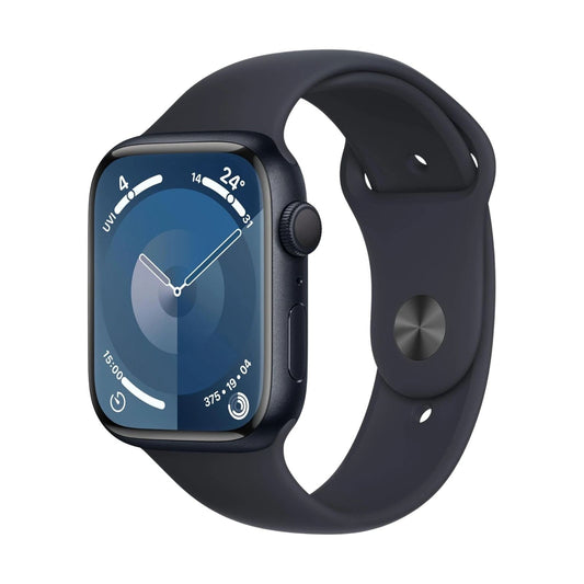 Apple Watch Series 9 (Cellular, 45mm) Midnight Aluminium Case + Black Strap