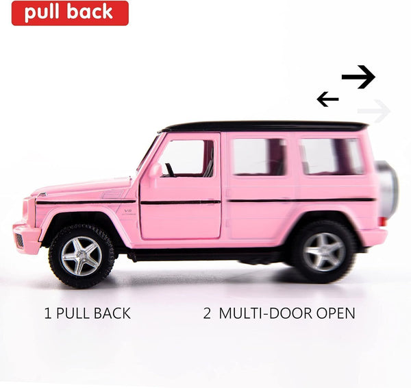 1/36 Mercedes-Benz G63 Diecast Toy Car - Pink Model, Zinc Alloy Toy Car for Kids