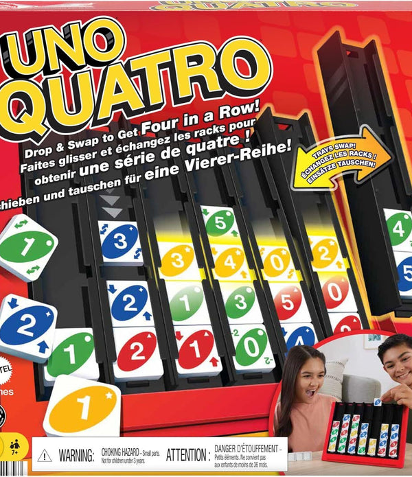 Mattel Games UNO Quatro Family Board Game for Kids and Adults for Family Game