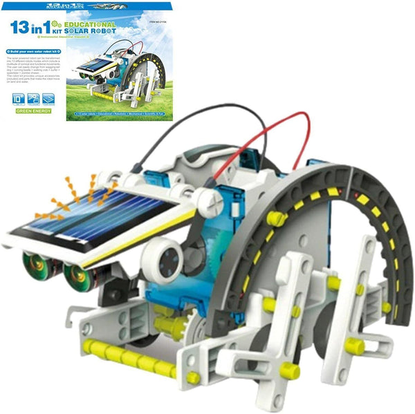 Fowybe 13-in-1 STEM Solar Robot Toy - DIY Building Kit for Kids