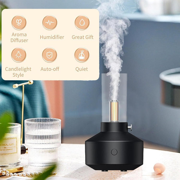 Essential Oil Diffuser 150ml, Aromatherapy Humidifier with Lights, White