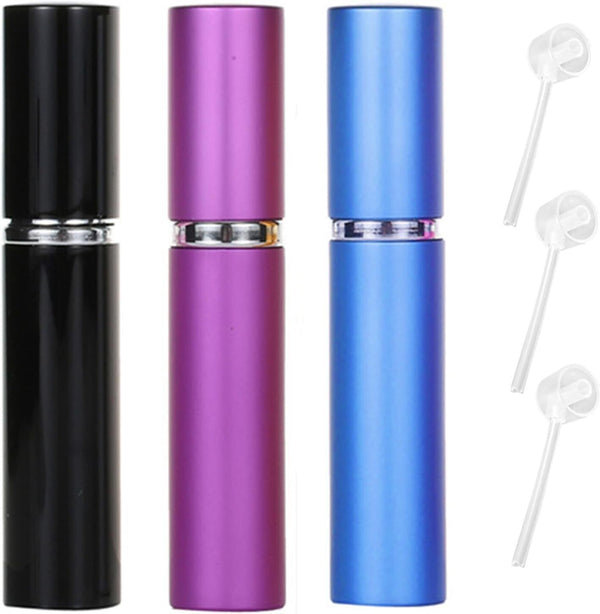 ZHIYE Perfume Atomiser Spray Bottle, 3 Pieces 5 ml Refillable Refilling Travel