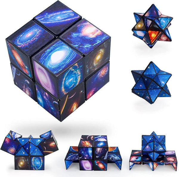 RIKONDA Star & Planet Infinity Cube - Decompression Toy for Kids & Adults