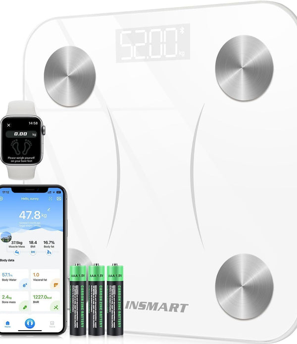 INSMART Body Fat Scales, Bluetooth Digital Scales with App for Weight & BMI